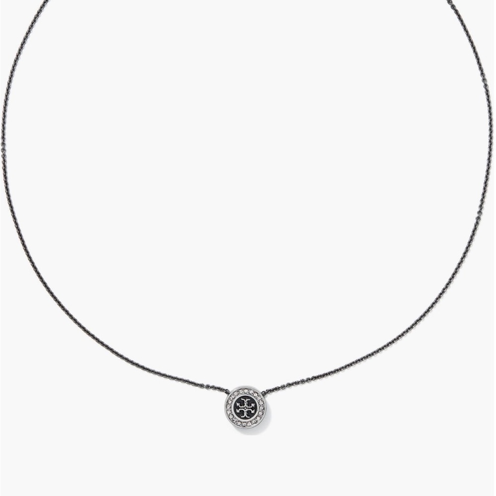 Tory Burch Kira Enamel Pave Pendant Necklace with matching Earrings